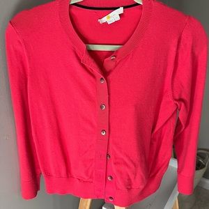 EUC Boden cardigan reddish pink size M